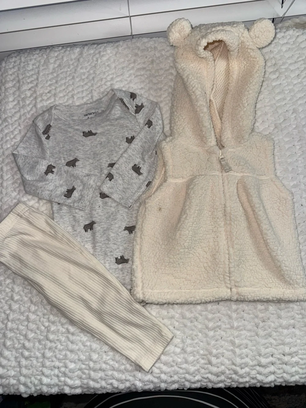Carter's Cream Sherpa Vest - Cozy Layer for Kids